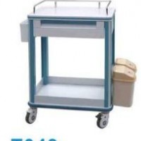 Hospital Plastic ABS Medical Instrument Cart with Dustbin