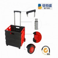 Plastic Foldable Shopping Trolley Cart Pack N Roll