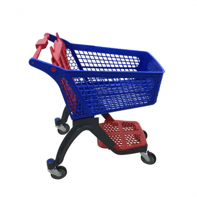 Supermarket New Design Trolley Wholesale Full Plastic Shopping Cart Image1