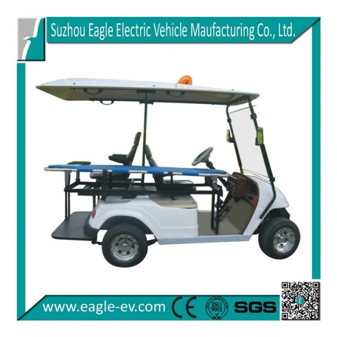 Ambulance Golf Cart, Pure Electric, 48V 4kw, DC Motor, Plastic Body, Fiberglass Roof Image1