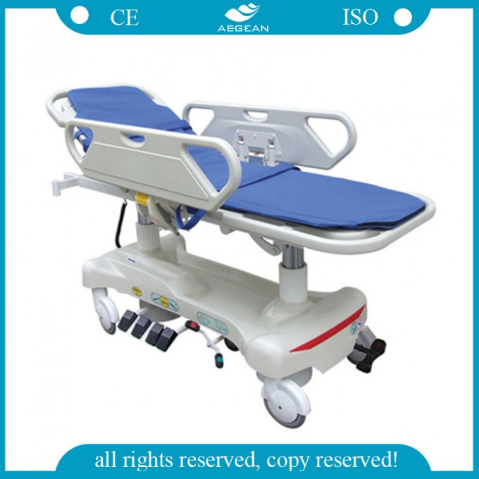 AG-Hs010 with Plastic Bedboard Economic Hospital Stretcher Trolley (AG-HS010) Image1