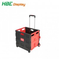 Highbirght Plastic Folding Pack and Roll Shopping Trolley