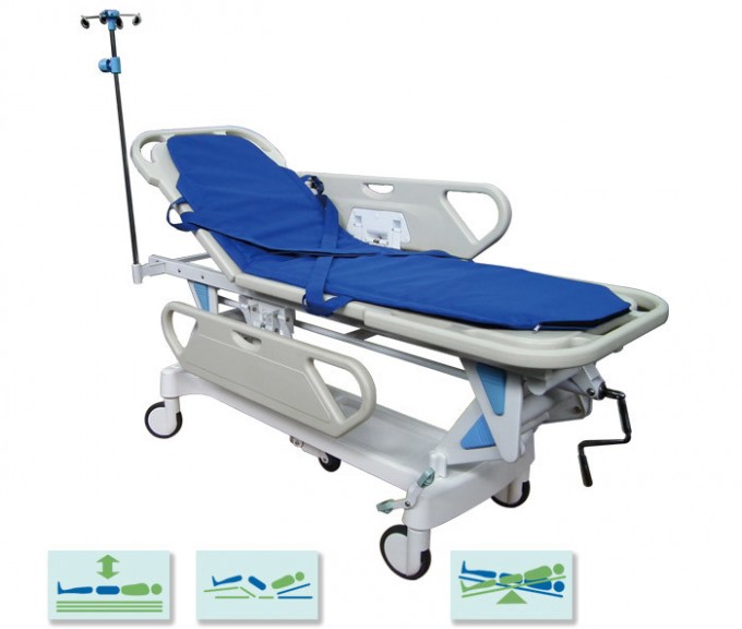 Best Quality America Standard Hopsital Transport Trolley Image1
