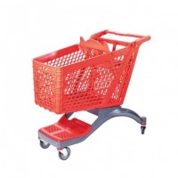 Supermarket Plastic Shopping Trolley New Style Full Plastic Cart