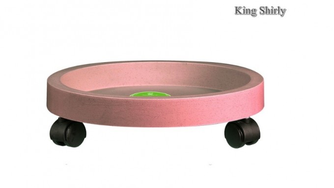 Round Planter Saucer W/ Casters Plant Trolley (L) Image1