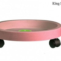 Round Planter Saucer W/ Casters Plant Trolley (L)