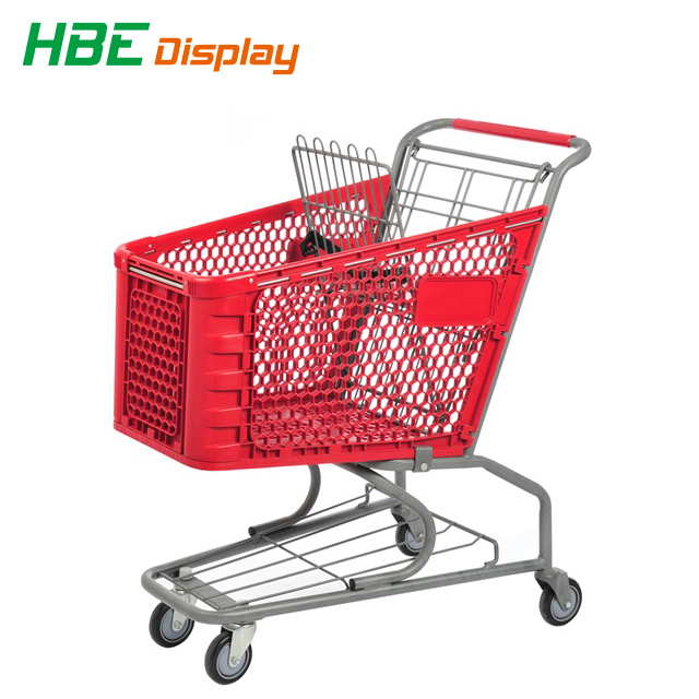 The Hottest Plastic Shopping Trolley Cart with Heavy Duty Image1
