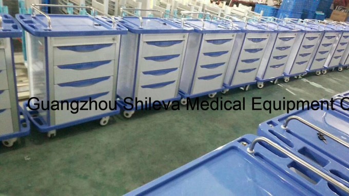 Medical Trolley Plastic Medicine Trolley/ Dressing Cart/Emergency Trolley Image1