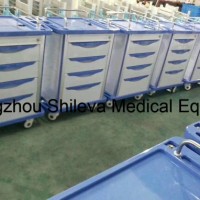 Medical Trolley Plastic Medicine Trolley/ Dressing Cart/Emergency Trolley