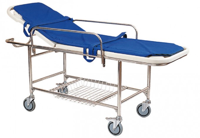 Stainless Steel Trolley Use for Hospital Transport Stretcher Bed Image1