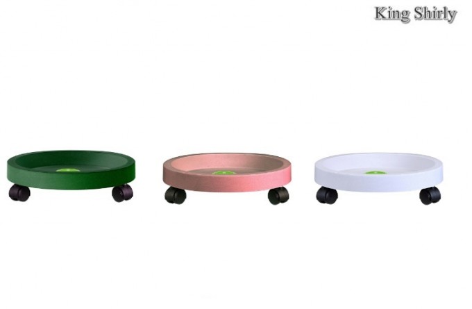 Round Planter Saucer W/ Casters Plant Trolley (M) Image1