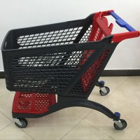 Hot Sale Big Size Plastic Supermarket Shopping Trolley Cart