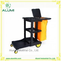 Hotel Cleaning Cart Service Trolley Black