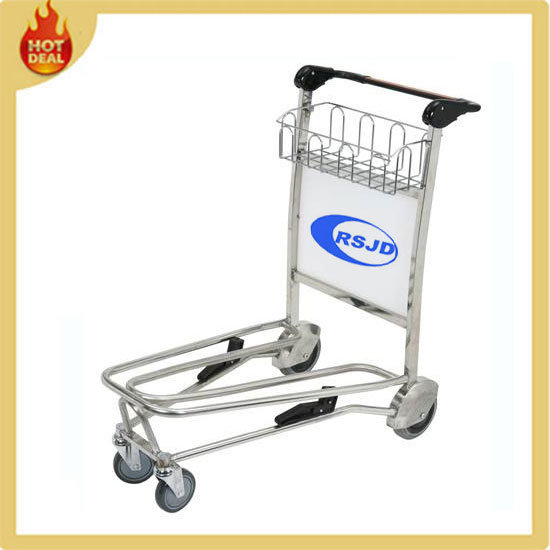 4 Wheels Stainless Steel Airport Trolley Cart (BG5B) Image1