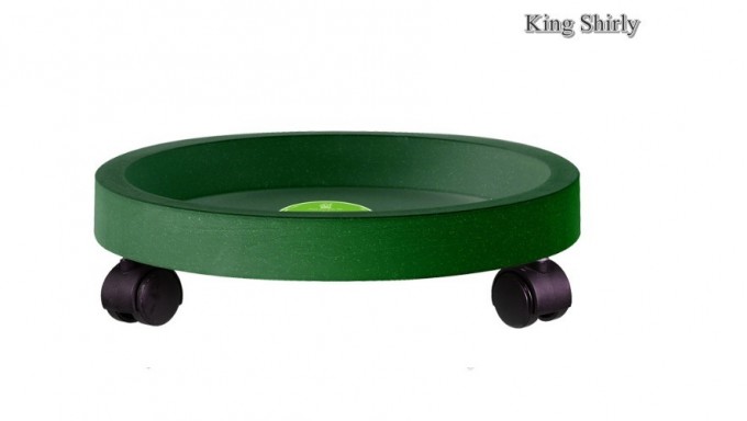 Round Planter Saucer W/ Casters Plant Trolley (S) Image1