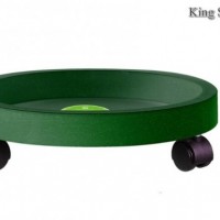 Round Planter Saucer W/ Casters Plant Trolley (S)