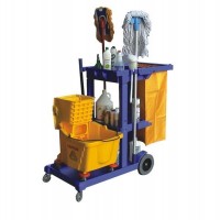 Janitor Cart Cleaning Maid Plastic Trolley