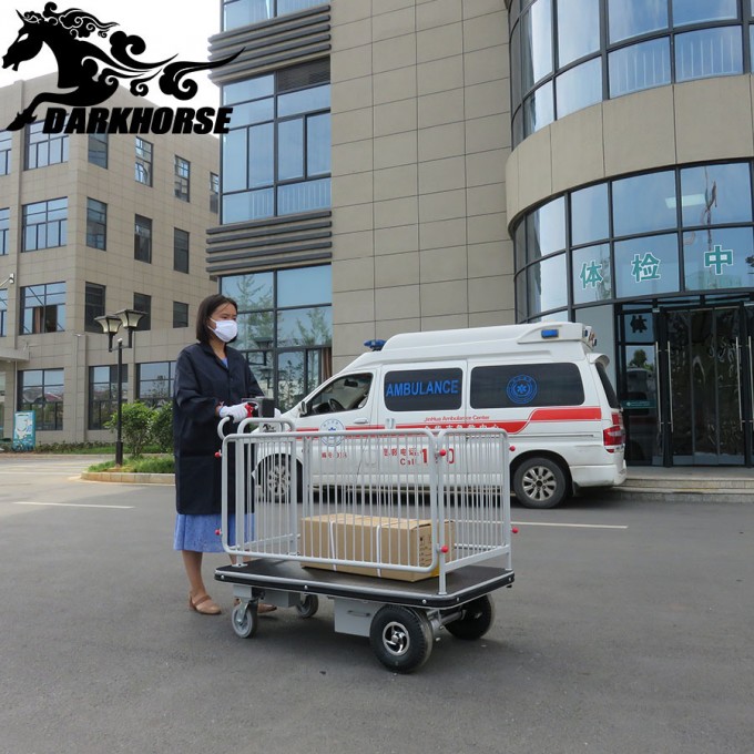 Dh-C400b Electric Platform Cart with Removable Fence Image1