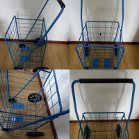 Metal Wire Cart, Shopping Trolley with Big Capacity