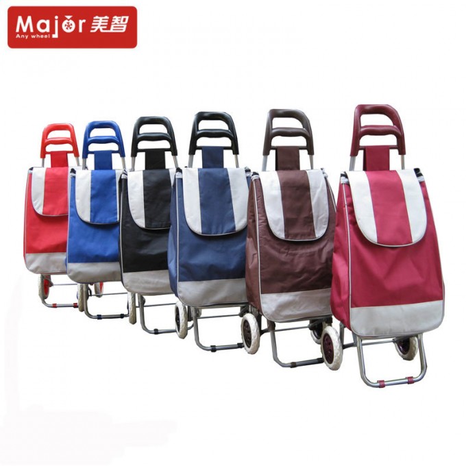 Supermarket Climbing Stair Folding Trolley Bag Shopping Cart Image1