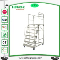 7 Step Rolling Ladder with Flake