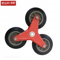 Solid Rubber/PU Foam Type Stair-Climbing Trolley Wheel with Steel Frame
