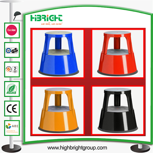 Different Colours Warehouse Heavy Duty Steel Mobile Kick Stool Image1