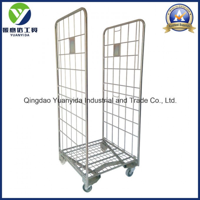 Wire Mesh Warehouse and Supermarket Logistic Roll Pallet/Hand Trolley Image1