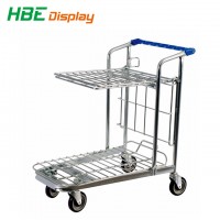 Warehouse Logistics Supermarket Heavy Duty Cargo Trolley Cart