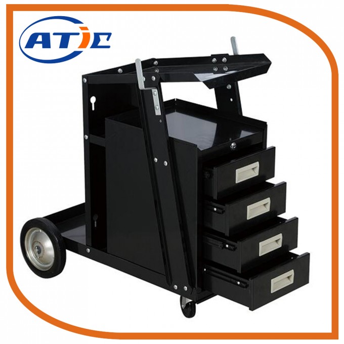 Welding 4 Wheel Delivery Tools Storage Cabinet Warehouse Steel Trolley Image1