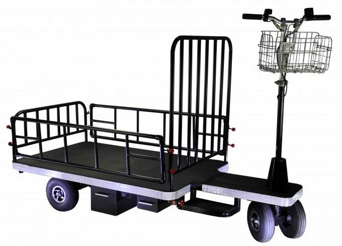 Motorized Warehouse Cart (DH-PS1-C8 Half Fence Light Duty, Curtis Controller, 500W Motor) Image1