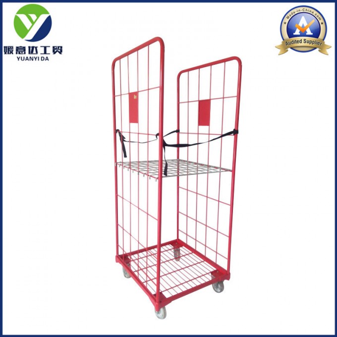 Euro Warehouse Logistic and Storage Cart with Shelf Image1