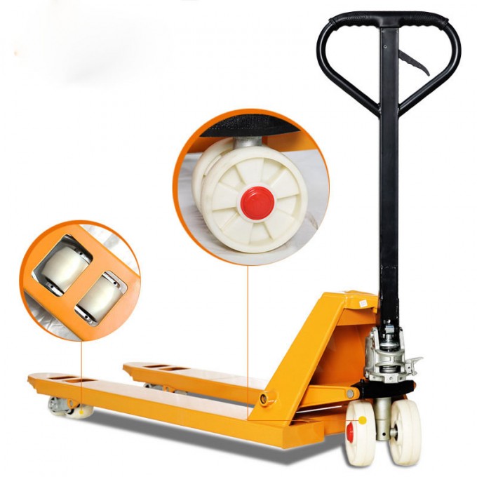 High Quality Hand Pallet Truck Trolley Warehouse Solid Handcart Wheels Image1