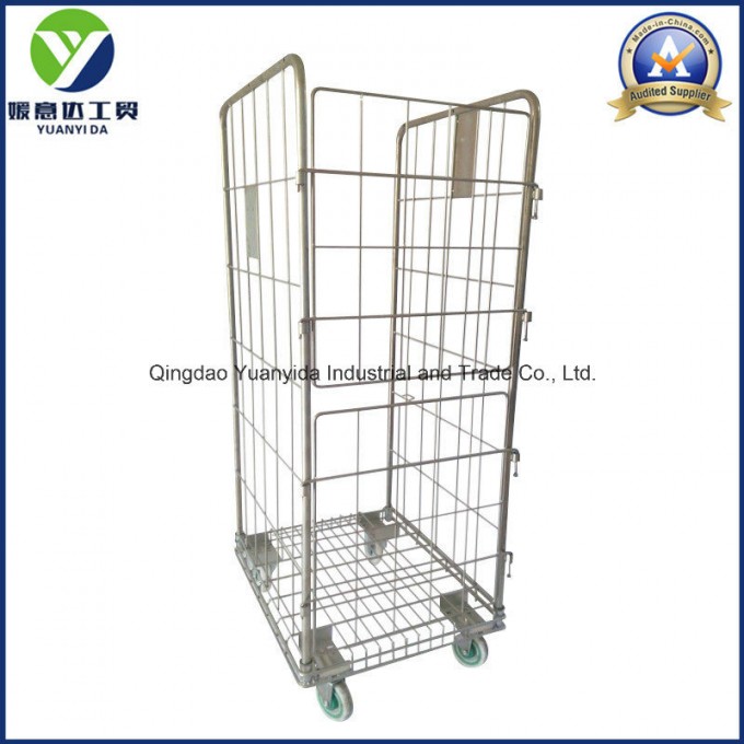 Warehouse Storage Roll Pallet/Wire Mesh Back Wall Hand Trolley Image1
