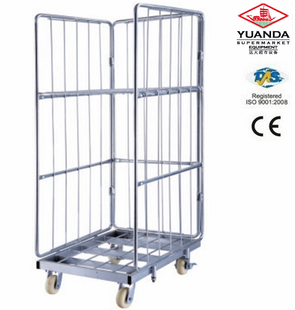 Warehouse Storage Wire Cage Logistic Trolley Image1