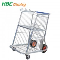 South America Double Tier Metal Warehouse Logistic Cart