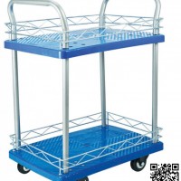 150kg Double Decker Hand Trolley with TPR Caster