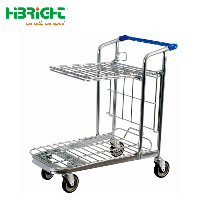 Folding 4 Wheels Warehouse Hand Trolley Cart Image1