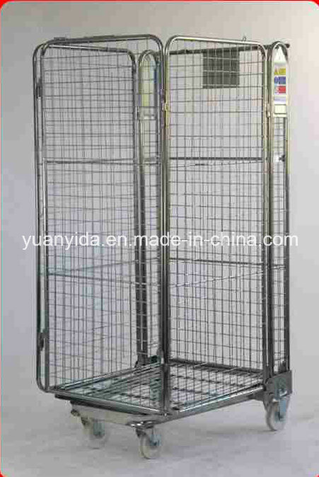 Full Side Security Warehouse Storage and Transport Roll Pallet/Roll Containers/Roll Cages/Hand Troll Image1