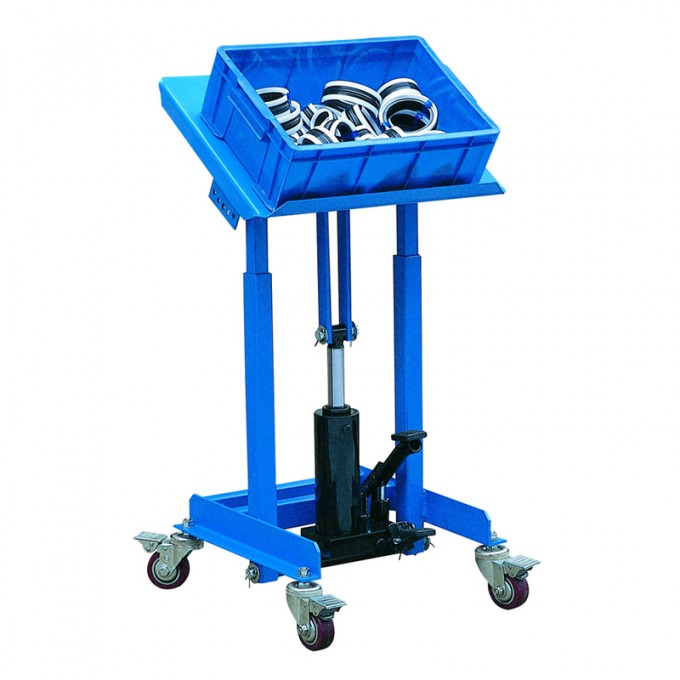 Mobile Hydraulic Work Positioner Cart 150kg Capacity Image1
