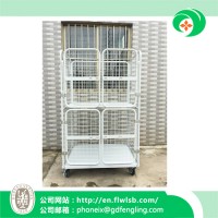 Foldable Steel Cage Trolley for Warehouse Storage with Ce