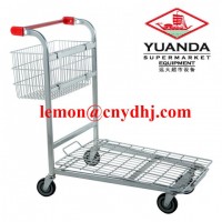 Industrial Warehouse Metal Rolling Storage Flat Trolley Cart