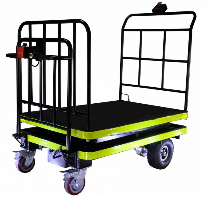 Scissor Type Manned Lifting Cart of Green House (DH-LF2-C5 Curtis Controller, 500W Motor) Image1