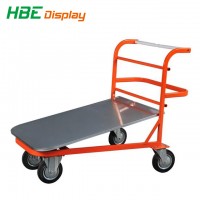Supermarket Warehouse Cargo Trolley with Brake