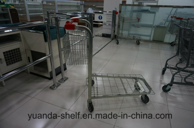 Metal Warehouse Flat Trolley with Four Wheels Image1