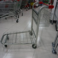 High Capacity Supermarket Storage Warehouse Flat Trolley
