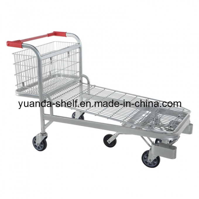 Heavy Duty Warehouse Storage Flat Bed Logistics Trolley Cart Image1