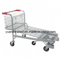 Heavy Duty Warehouse Storage Flat Bed Logistics Trolley Cart