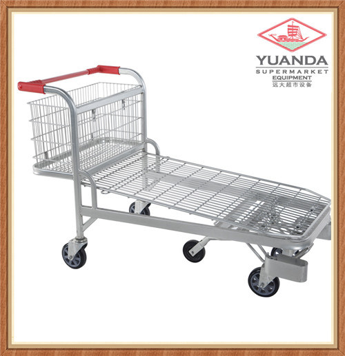Five Castor Flatbed Warehouse Trolley Image1