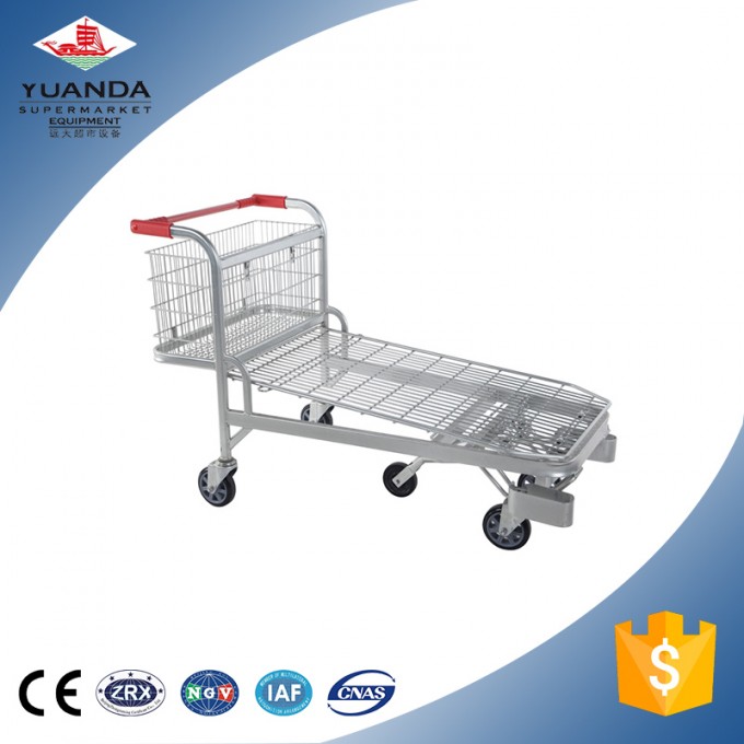 Supermarket Flat Bed Warehouse Cargo Transport Trolley Image1